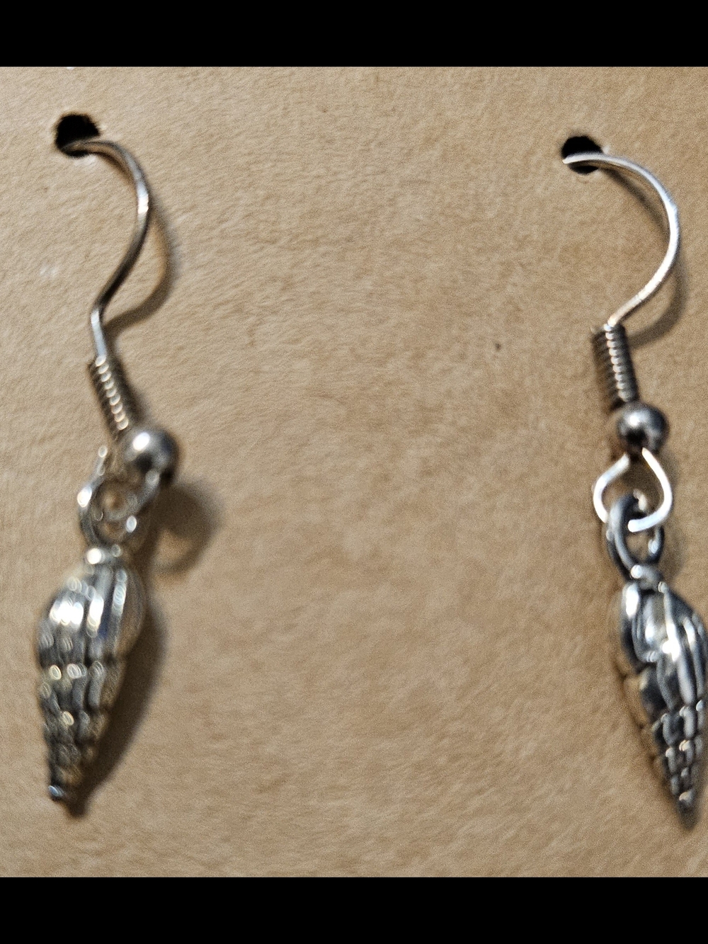 Silver Shell Charm Drop Earrings for Women